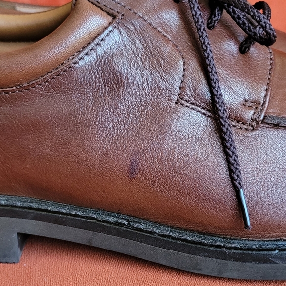 Johnson & Murphy Mens Lace Up Oxford 020-2184 Brown Leather Size 10W - Picture 2 of 15